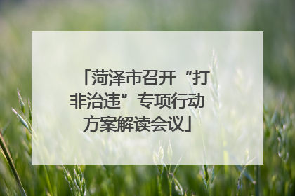 菏泽市召开“打非治违”专项行动方案解读会议